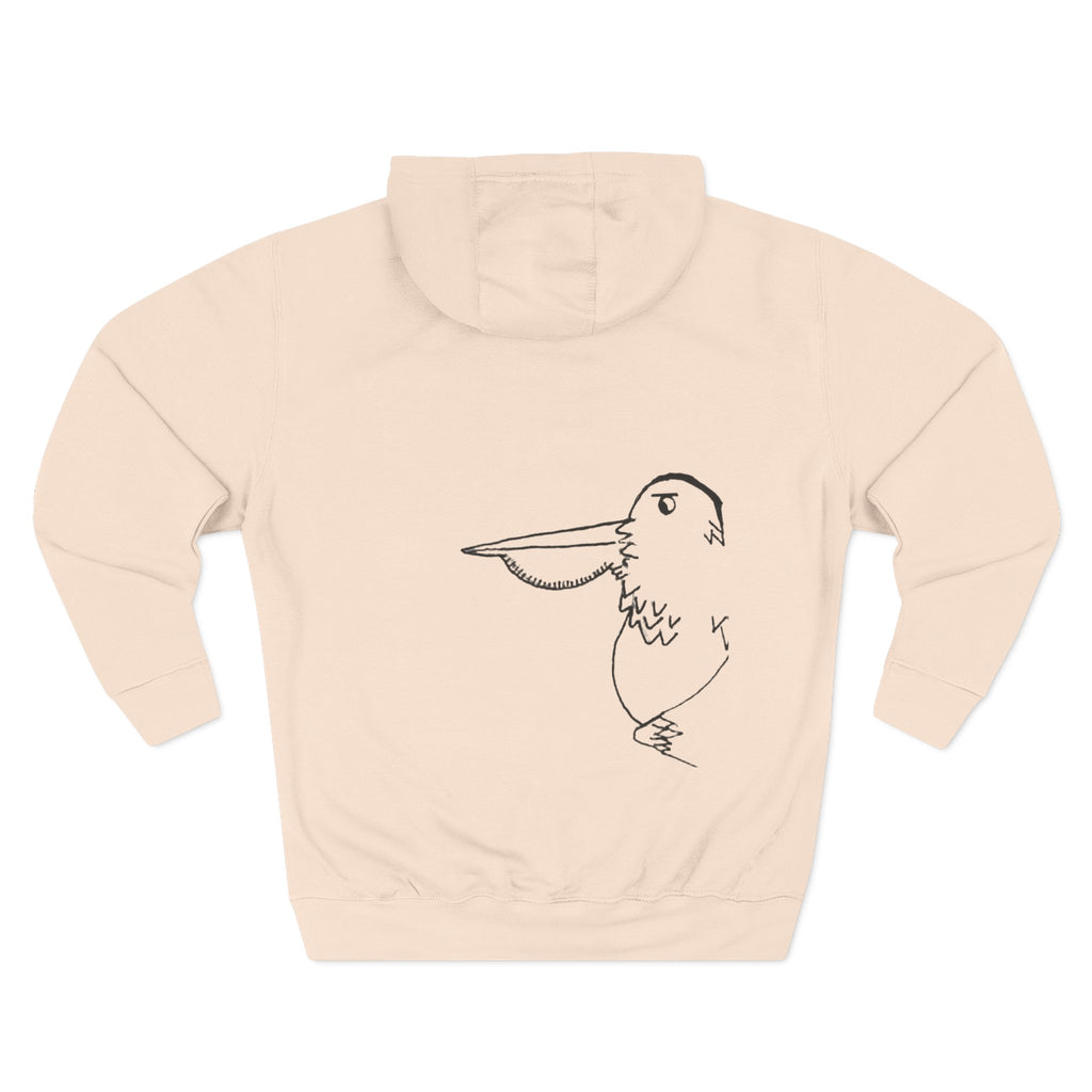 Pelamigo Fleece Hoodie - Hand-Drawn Ink to Fabric Print