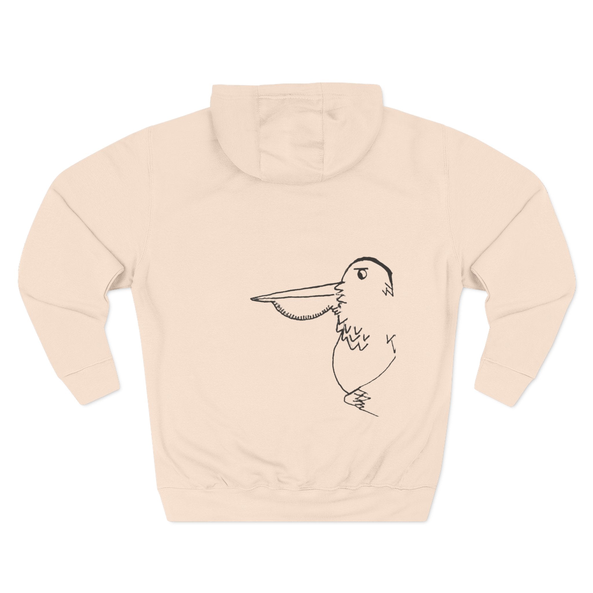Pelamigo Fleece Hoodie - Hand-Drawn Ink to Fabric Print