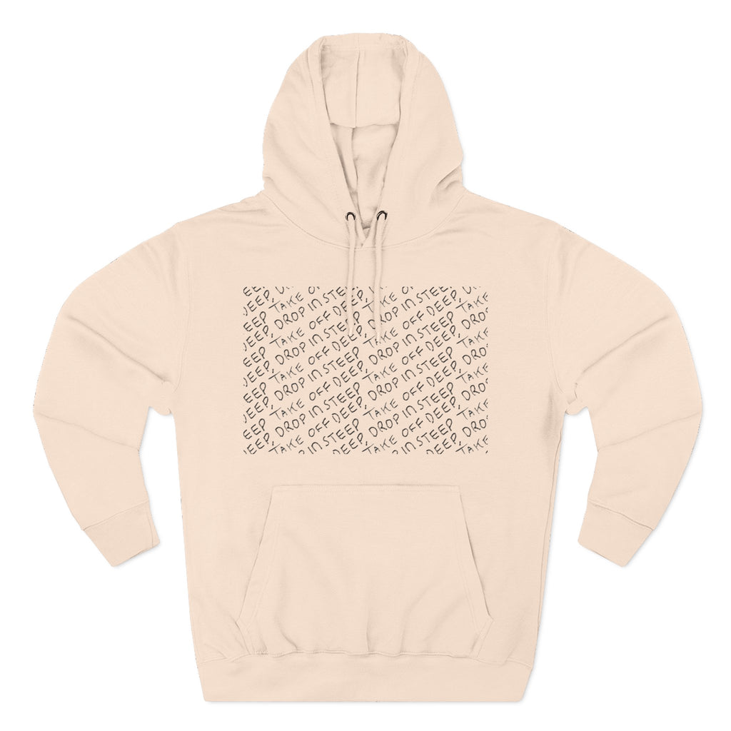 Mantra Fleece Hoodie - Hand-Drawn Ink to Fabric Print