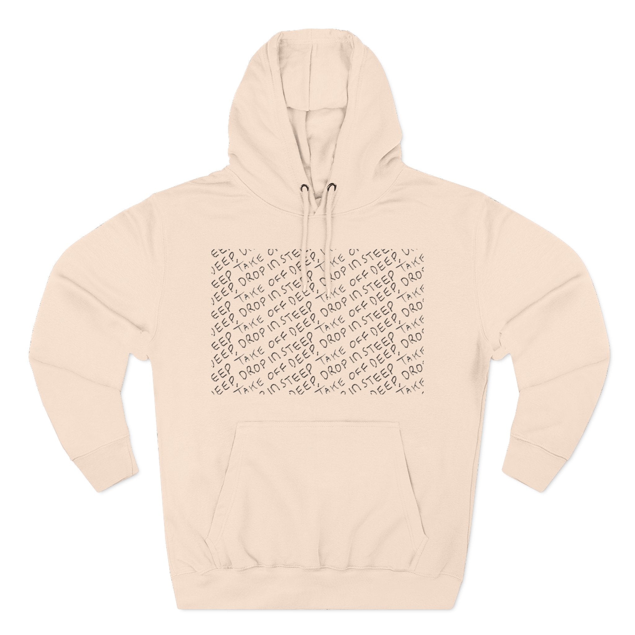 Mantra Fleece Hoodie - Hand-Drawn Ink to Fabric Print