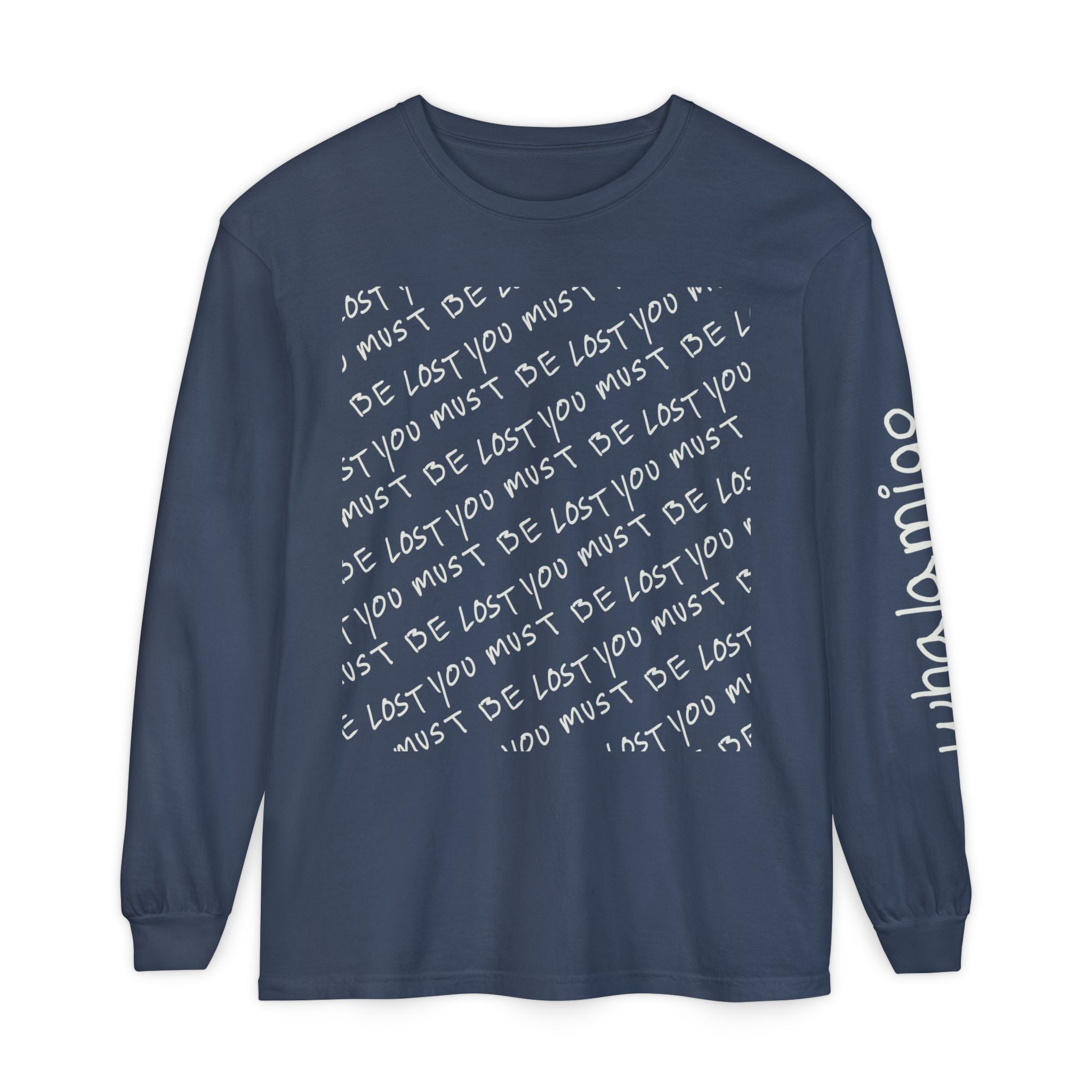Localmigo Long Sleeve T-Shirt — White Ink to Fabric Print