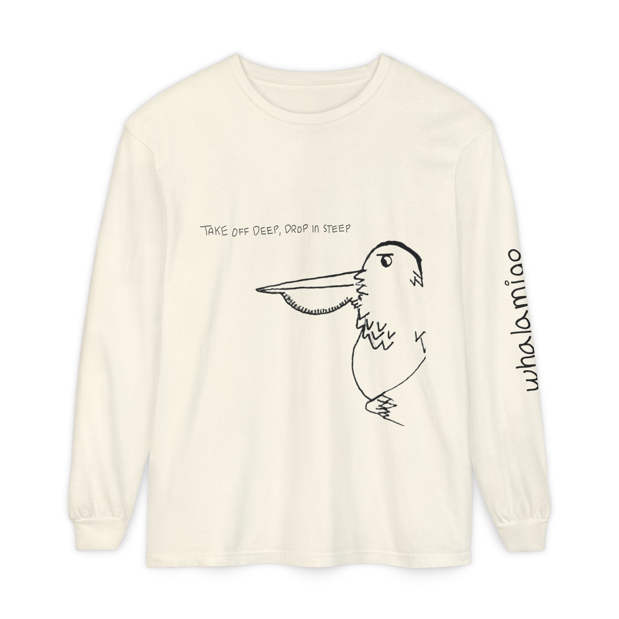 Pelamigo Long Sleeve T-Shirt — Hand-Drawn Ink to Fabric Print