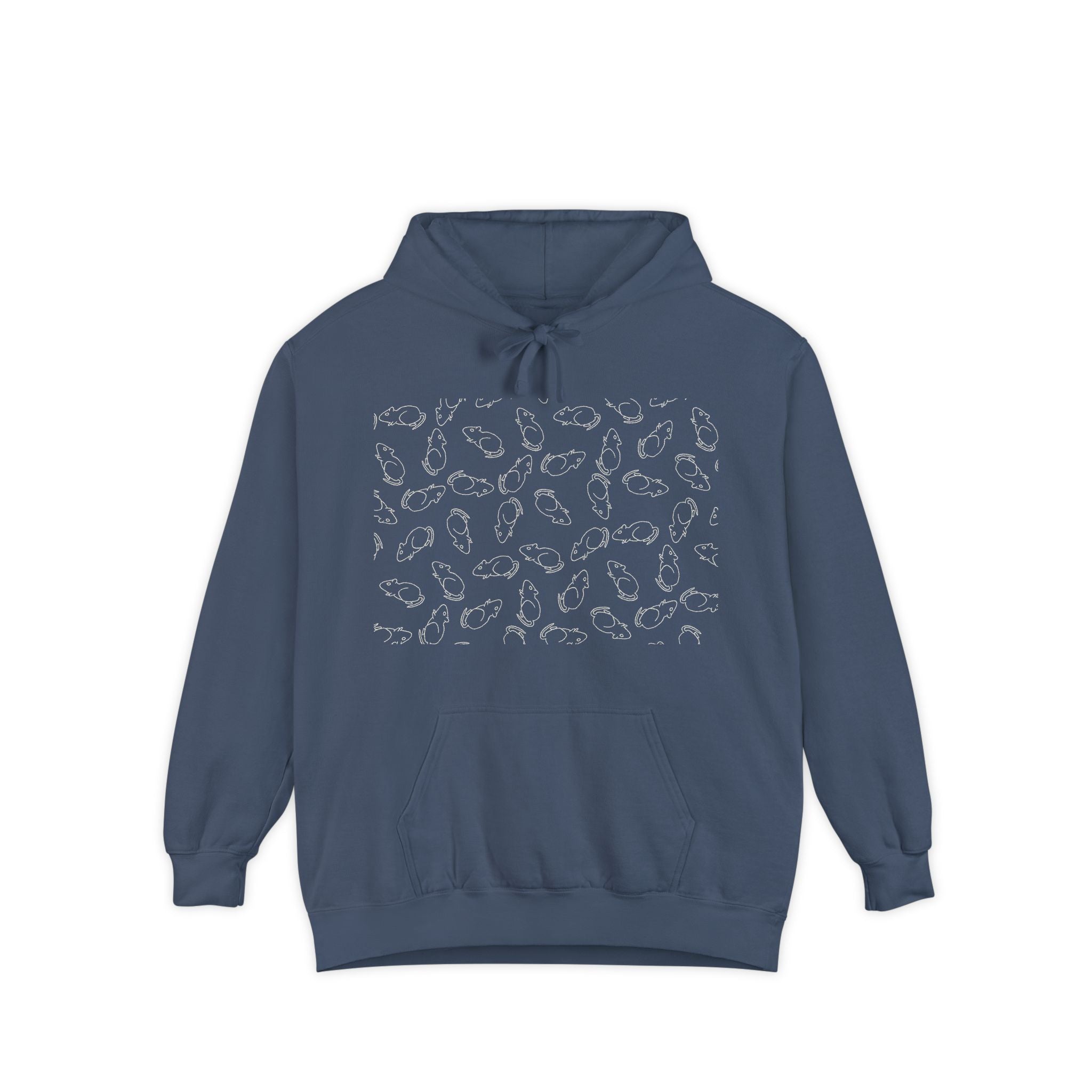 Rat Quilt Hoodie — Hand-Drawn Ink to Fabric Print