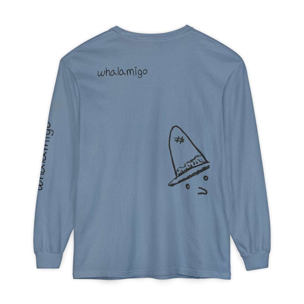 Whalawizard Long Sleeve T-Shirt — Hand-Drawn Ink to Fabric Print