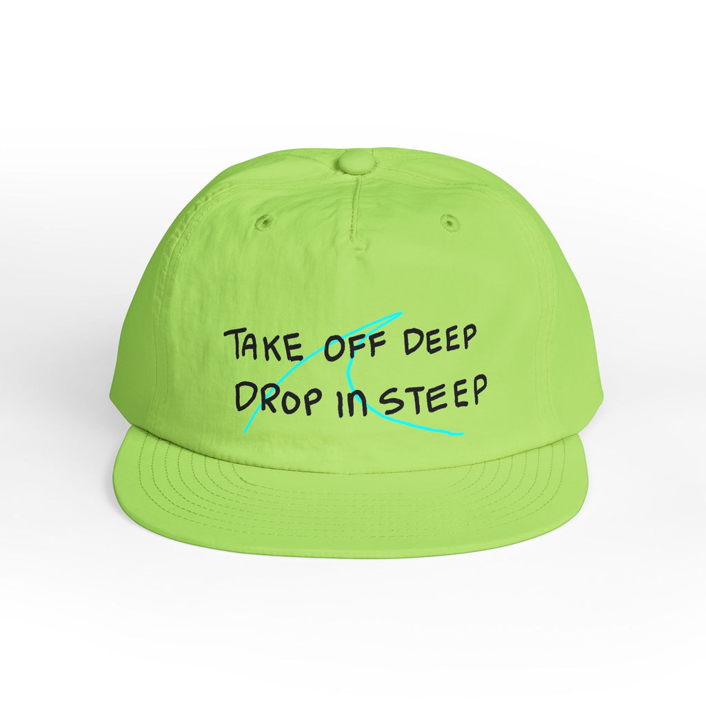 'Mantra' Surf Cap —  "Take Off Deep Drop In Steep" Surf Mantra Graphic
