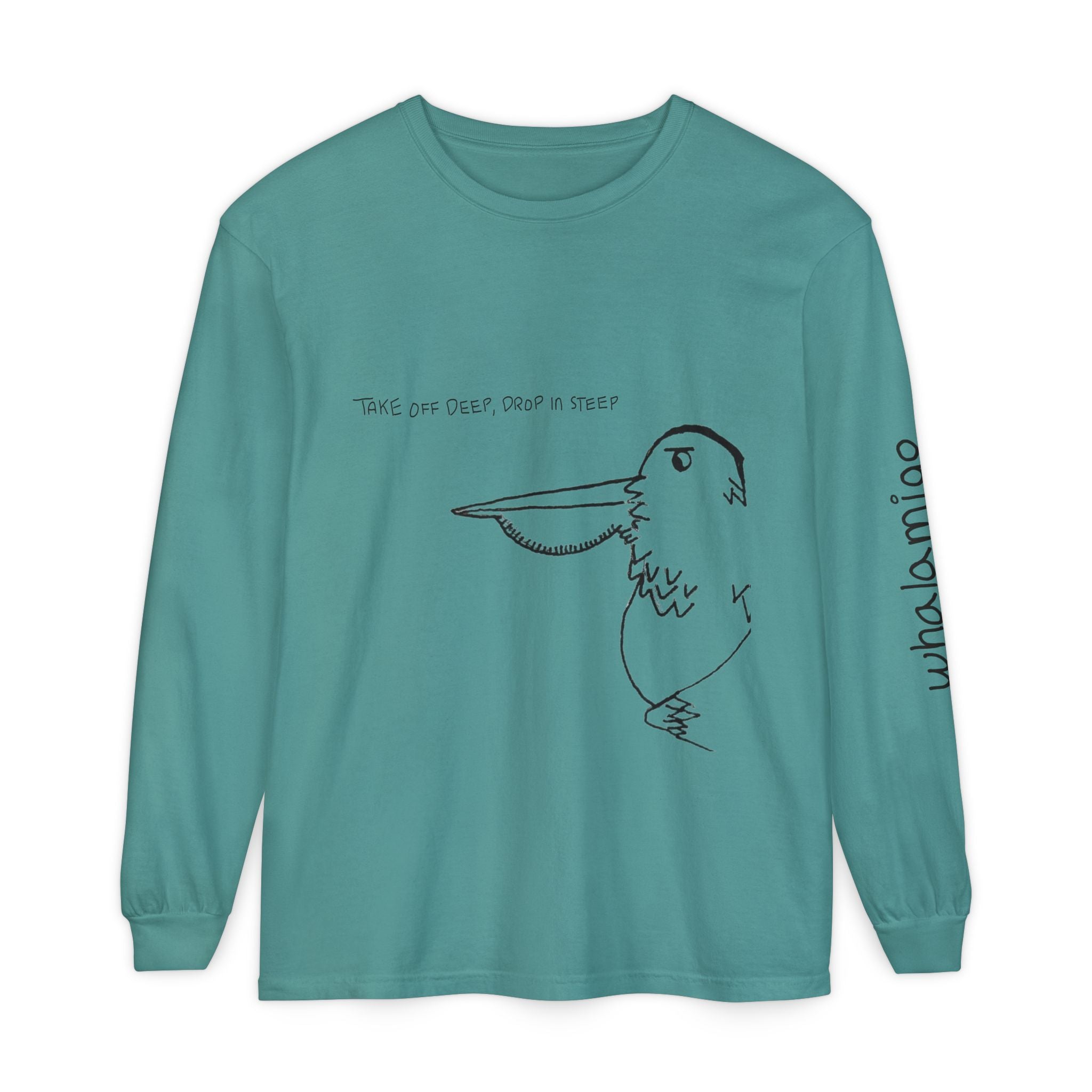 Pelamigo Long Sleeve T-Shirt — Hand-Drawn Ink to Fabric Print