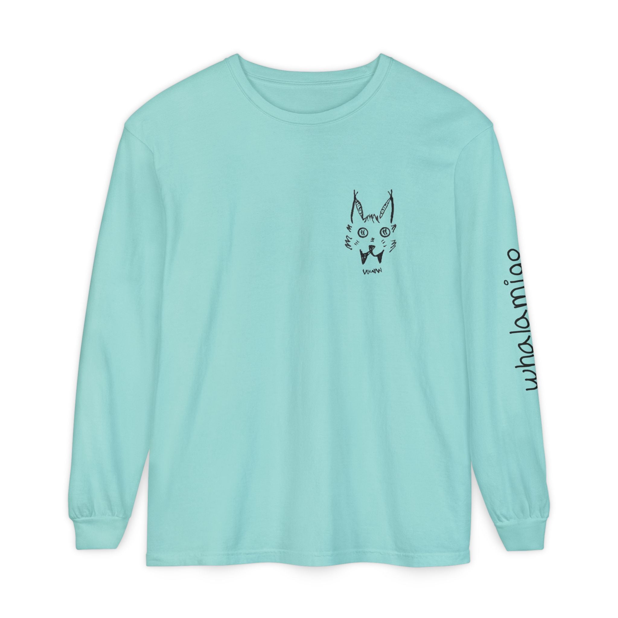 L'chats Wildcat Long Sleeve T-Shirt — Hand-Drawn Ink to Fabric Print