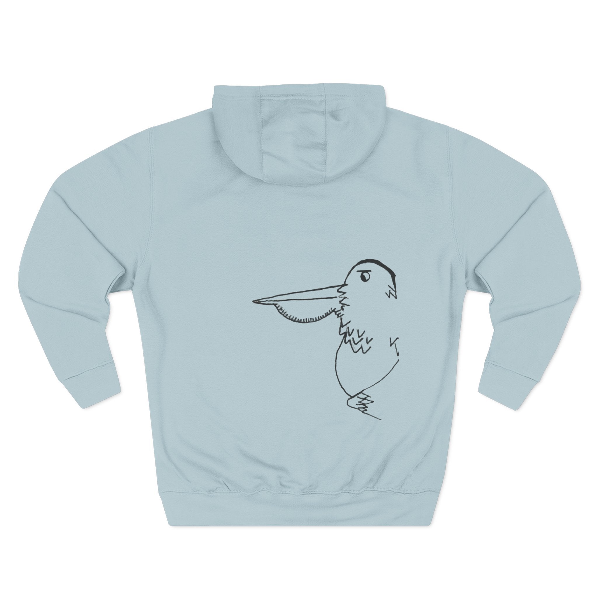 Pelamigo Fleece Hoodie - Hand-Drawn Ink to Fabric Print