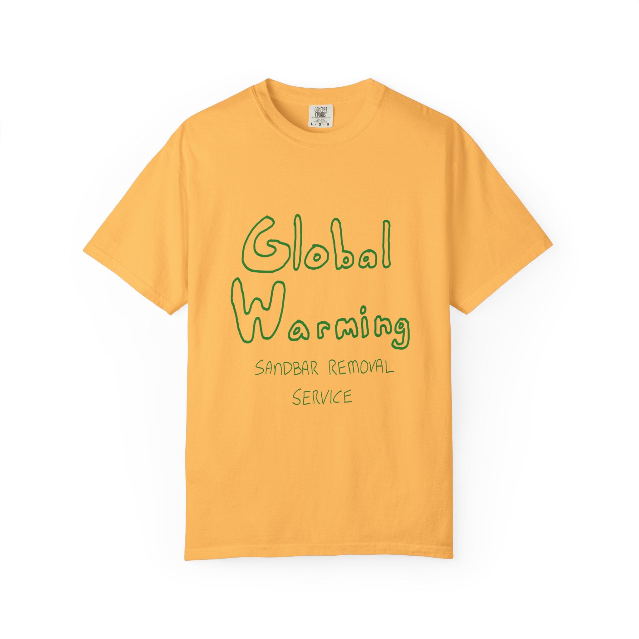 Global Warning T-Shirt - Green Ink to Fabric Print