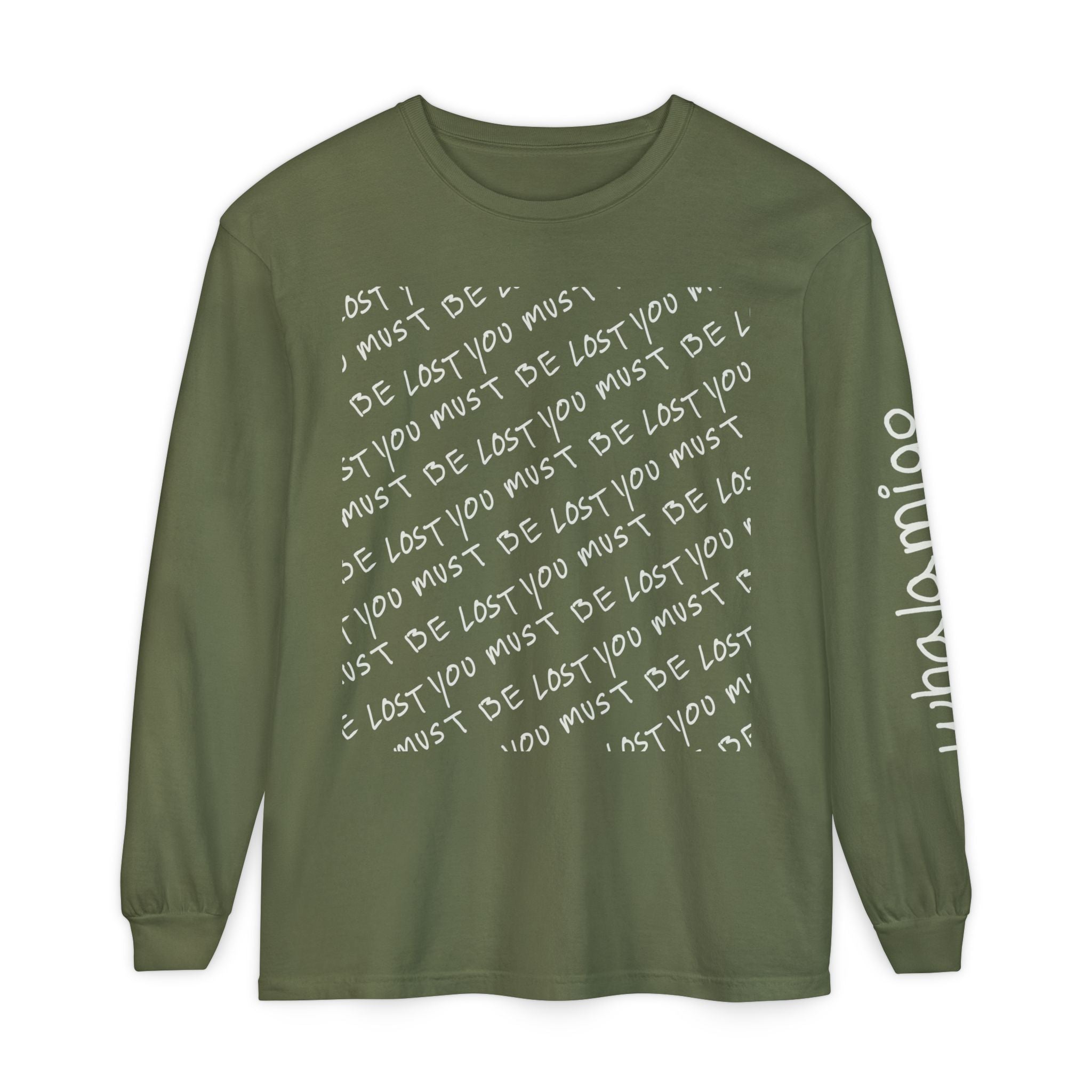 Localmigo Long Sleeve T-Shirt — White Ink to Fabric Print