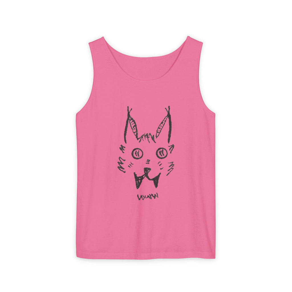 L'chats Wildcat Tank Top — Hand-Drawn Ink to Fabric Print
