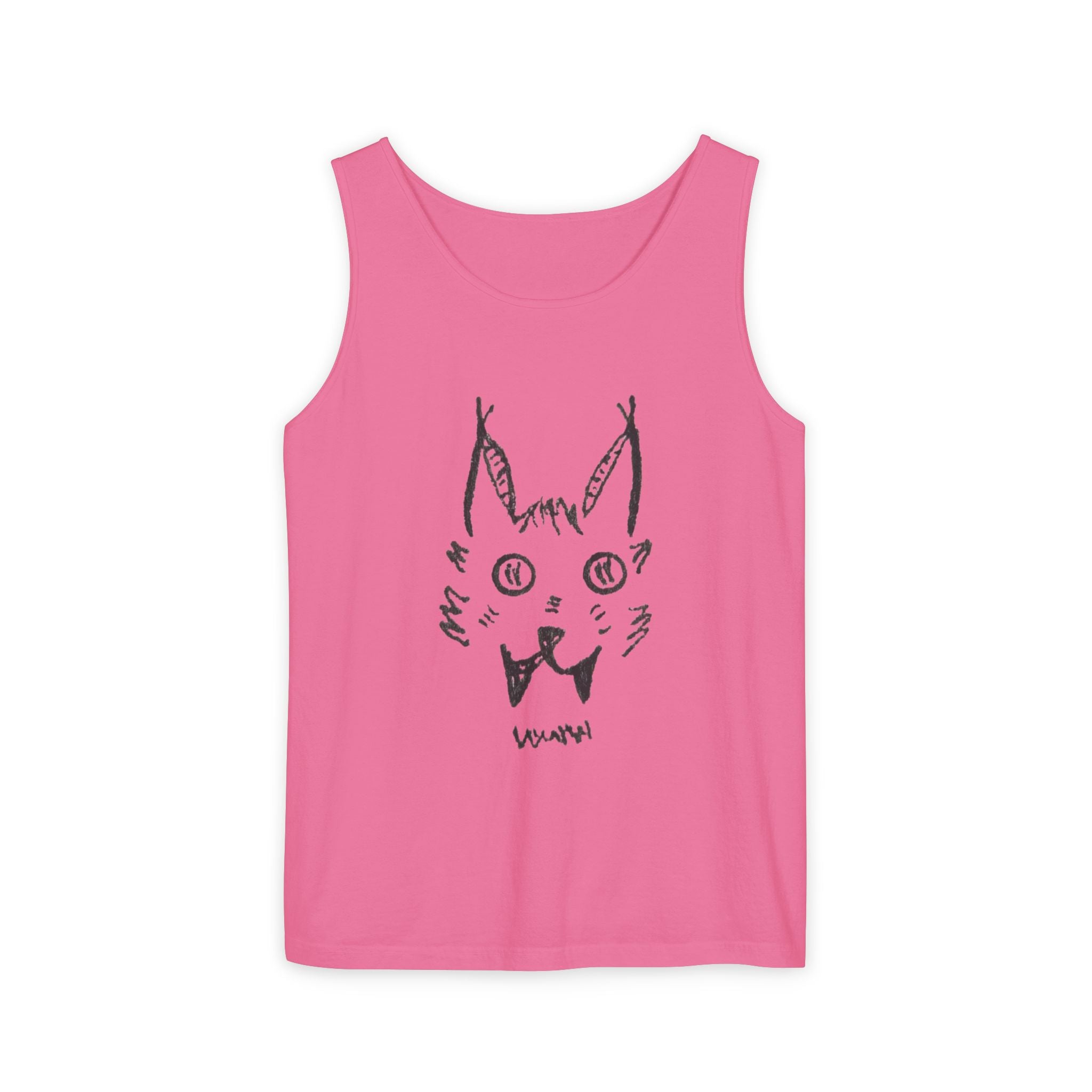 L'chats Wildcat Tank Top — Hand-Drawn Ink to Fabric Print