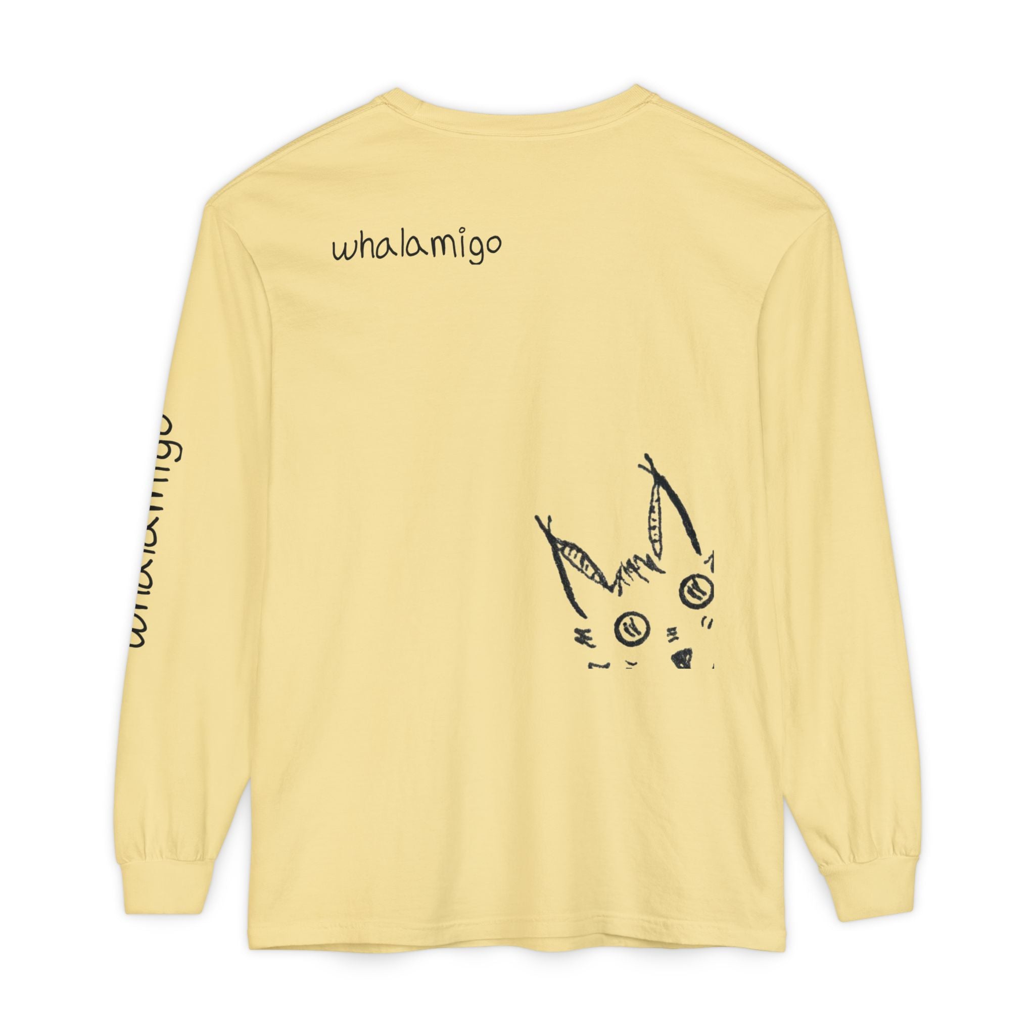 L'chats Wildcat Long Sleeve T-Shirt — Hand-Drawn Ink to Fabric Print