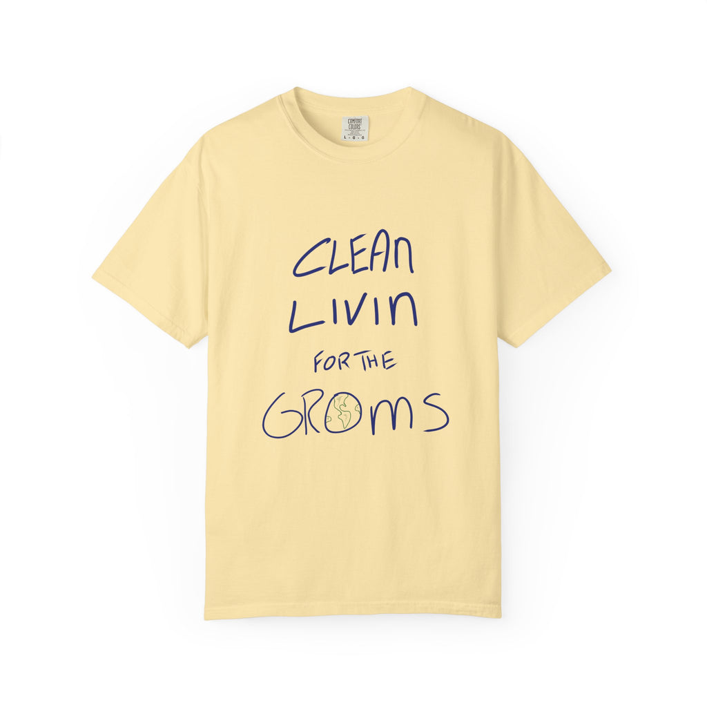 Clean Livin' T-Shirt - Blue/Green Ink to Fabric Print