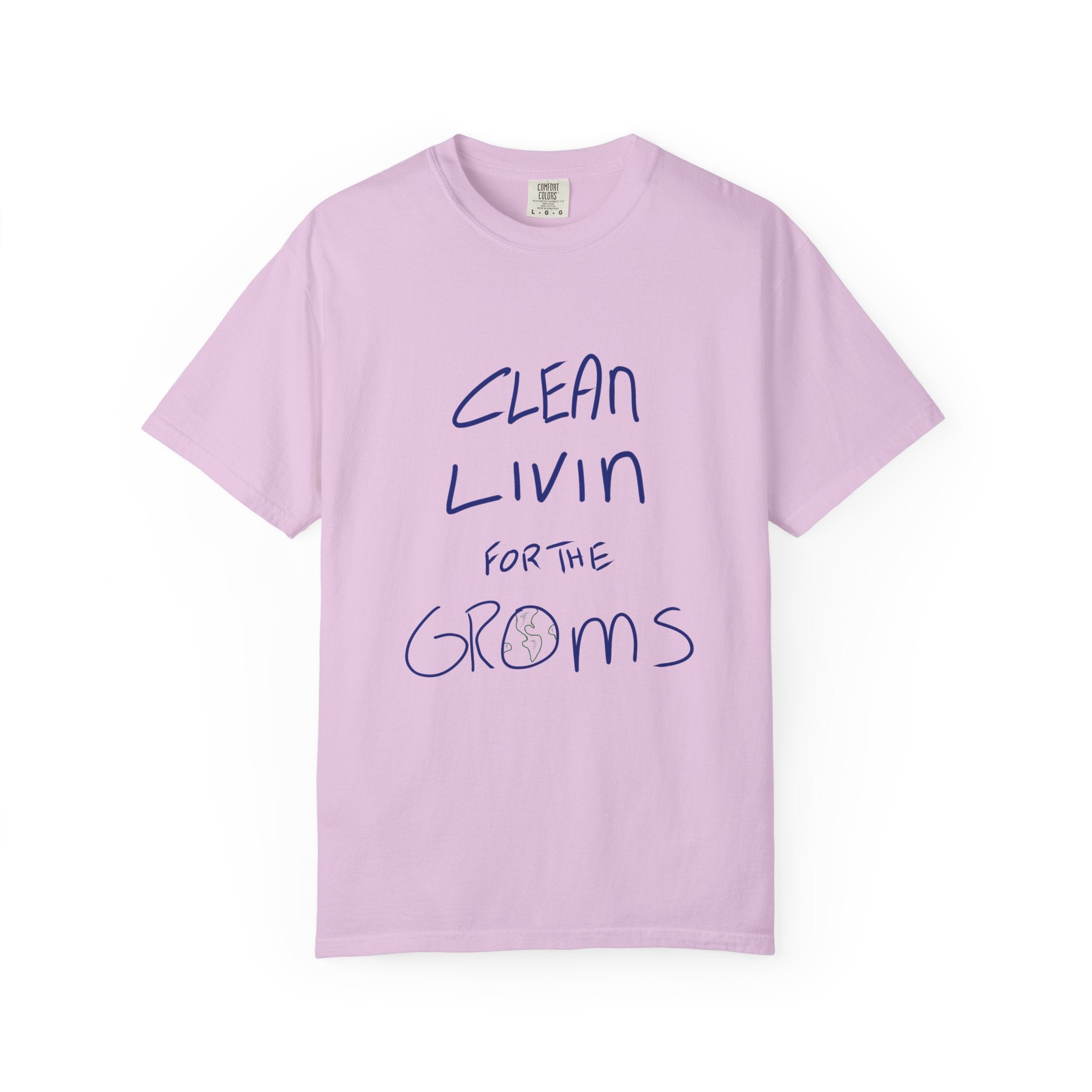 Clean Livin' T-Shirt - Blue/Green Ink to Fabric Print