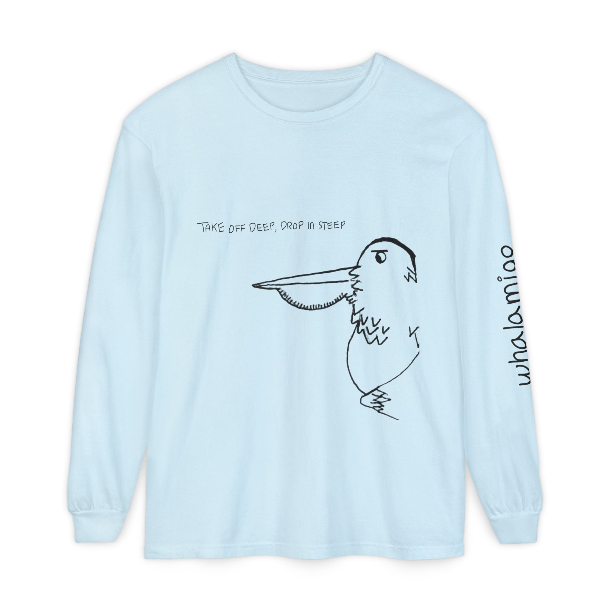 Pelamigo Long Sleeve T-Shirt — Hand-Drawn Ink to Fabric Print